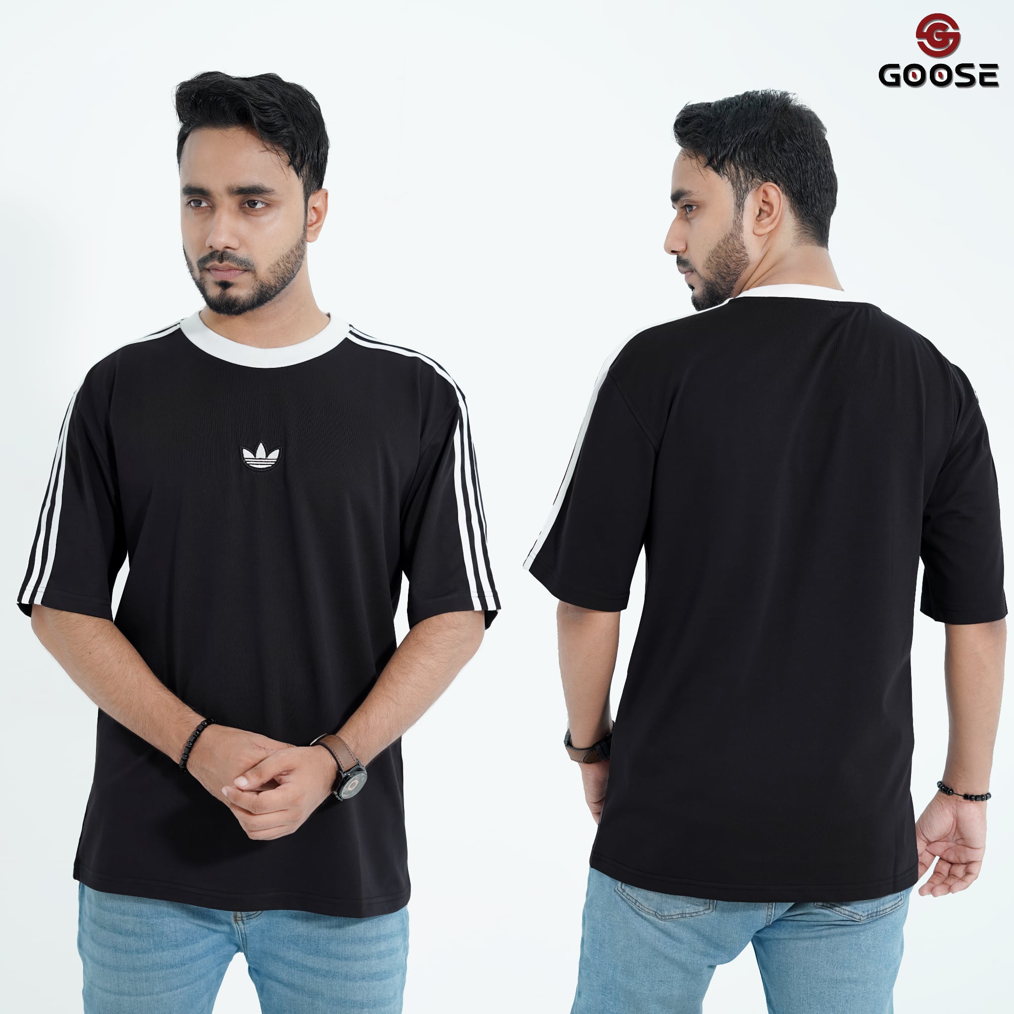 Adidas logo Embriodary Solid Dropshoulder