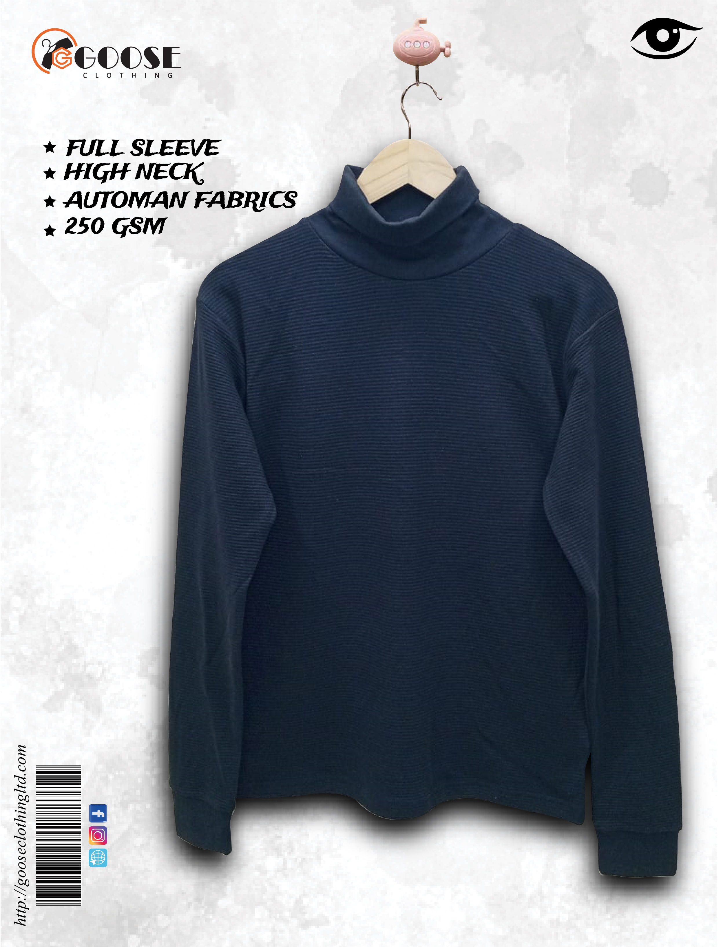 Goose High Neck Full sleeve Tshirt