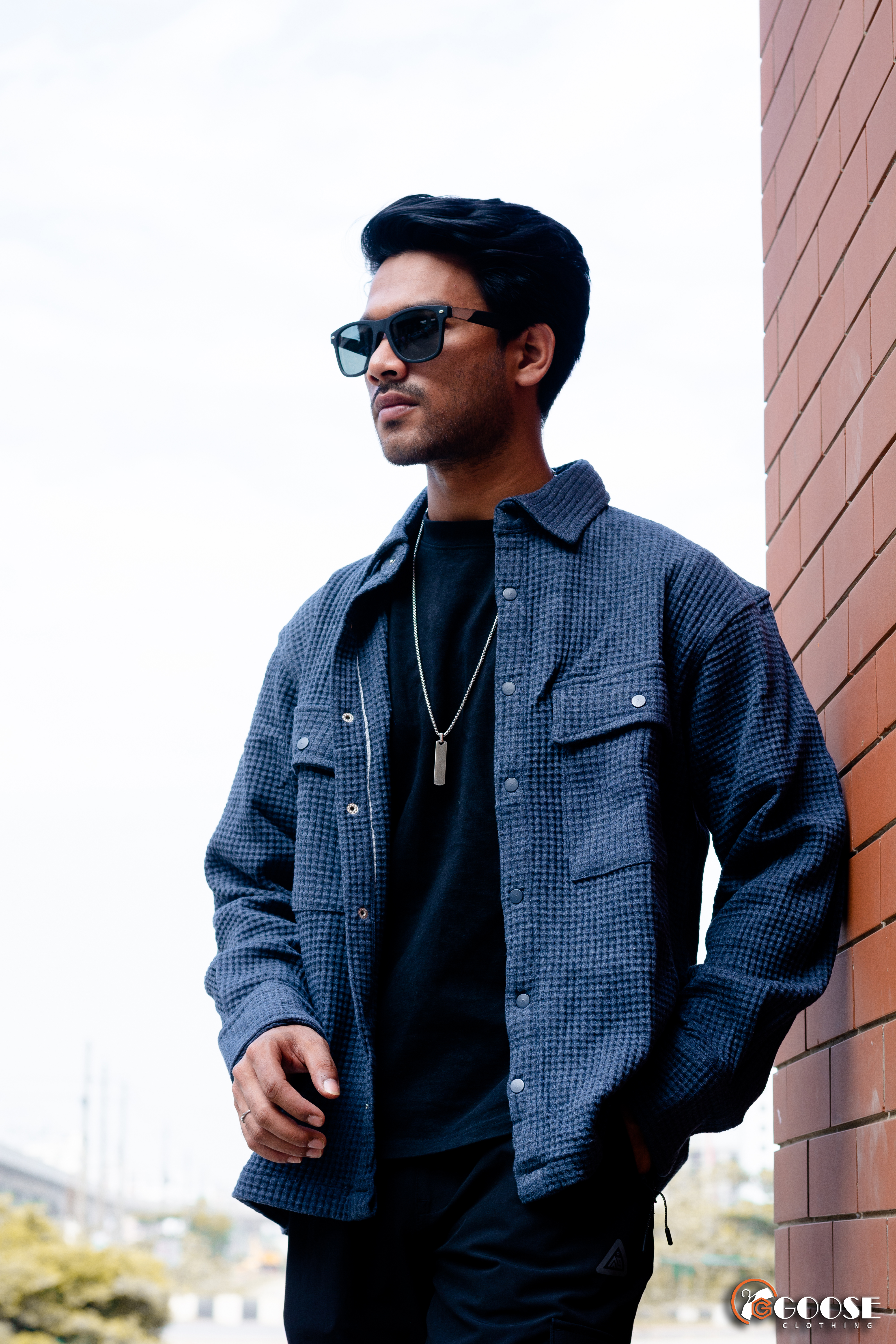 China Olep Flap Shirt Double pocket Shirt