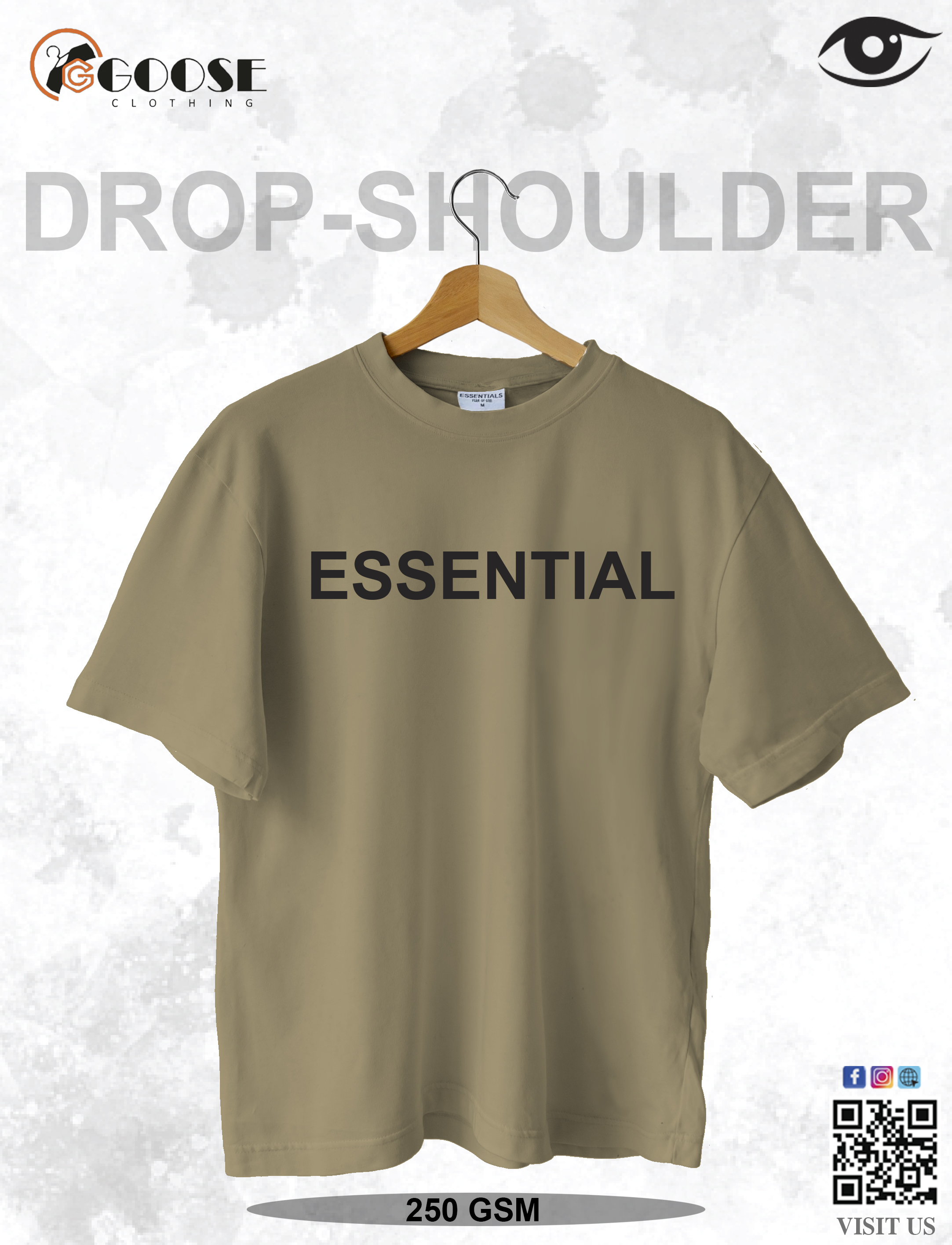 Essential Fronted print Oversized Tee