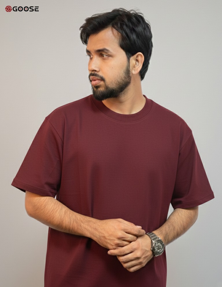 Goose Solid Cross terry Oversized Tee